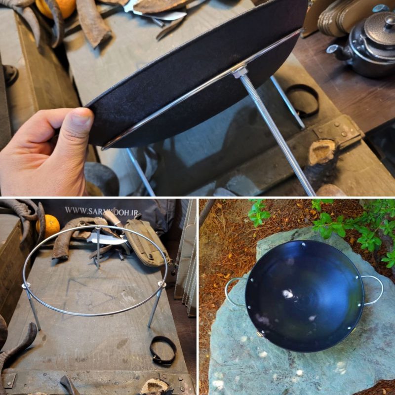 پک SP44 ساج تفلن 35 سانتی + پایه و حلقه ساج